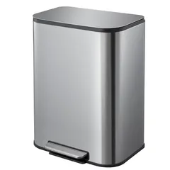 Відро для сміття з плавним закриттям прямокутне Mixxus Cubic-TC0105 SS Color 5л колір наржавійка (MI7088)