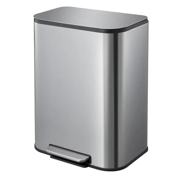 Відро для сміття з плавним закриттям прямокутне Mixxus Cubic-TC0105 SS Color 5л колір наржавійка (MI7088)