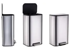 Відро для сміття з плавним закриттям прямокутне Mixxus Cubic-TC0105 SS Color 5л колір наржавійка (MI7088)