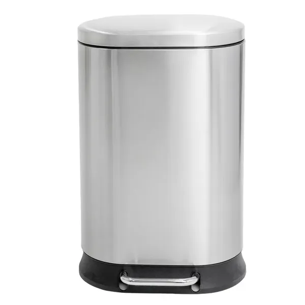 Відро для сміття з плавним закриттям овальне Mixxus Premium Strong-TC0120 SS Color 20л колір наржавійка (MI7081)