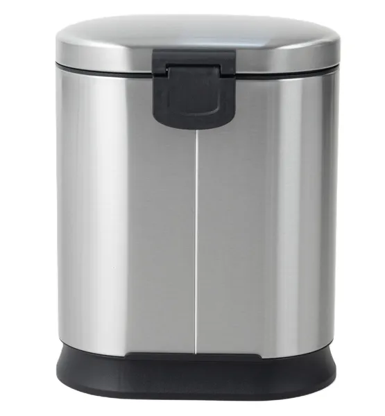 Відро для сміття з плавним закриттям овальне Mixxus Premium Strong-TC0120 SS Color 20л колір наржавійка (MI7081)