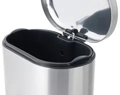Відро для сміття з плавним закриттям овальне Mixxus Premium Strong-TC0120 SS Color 20л колір наржавійка (MI7081)