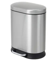 Відро для сміття з плавним закриттям овальне Mixxus Premium Strong-TC0120 SS Color 20л колір наржавійка (MI7081)