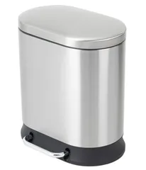 Відро для сміття з плавним закриттям овальне Mixxus Premium Strong-TC0105 SS Color 5л колір наржавійка (MI7080)