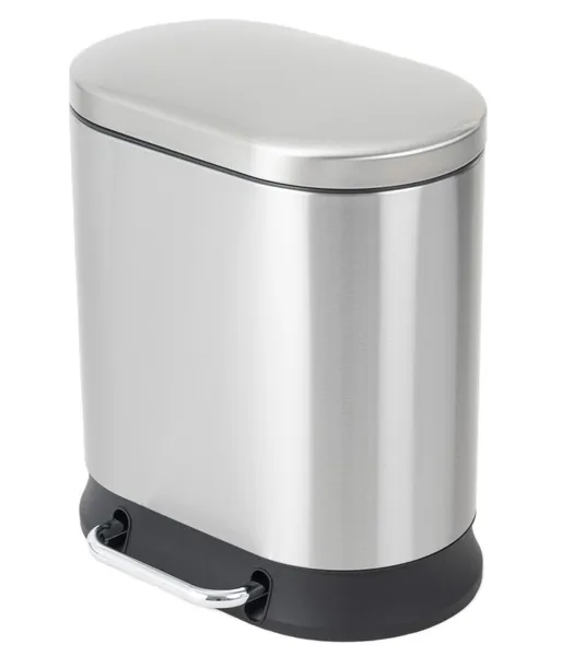Відро для сміття з плавним закриттям овальне Mixxus Premium Strong-TC0105 SS Color 5л колір наржавійка (MI7080)