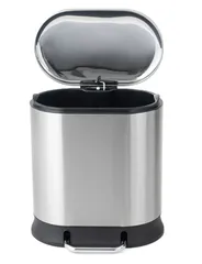 Відро для сміття з плавним закриттям овальне Mixxus Premium Strong-TC0105 SS Color 5л колір наржавійка (MI7080)
