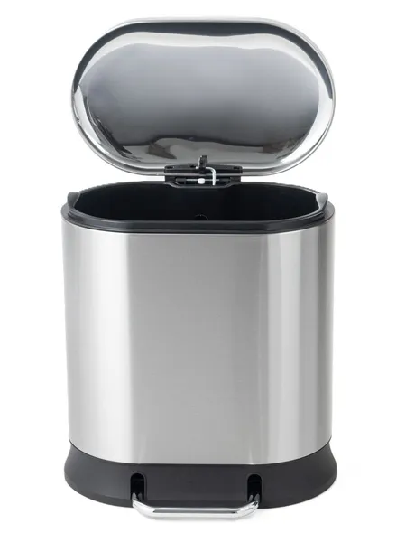 Відро для сміття з плавним закриттям овальне Mixxus Premium Strong-TC0105 SS Color 5л колір наржавійка (MI7080)