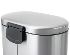 Відро для сміття з плавним закриттям овальне Mixxus Premium Strong-TC0105 SS Color 5л колір наржавійка (MI7080)
