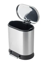 Відро для сміття з плавним закриттям овальне Mixxus Premium Strong-TC0105 SS Color 5л колір наржавійка (MI7080)