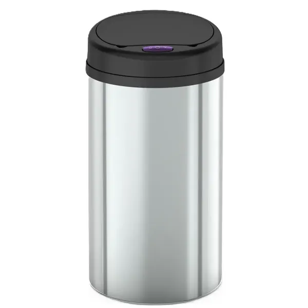 Відро для сміття сенсорне кругле Mixxus Premium Ellipse-TC0109 Chrome-Black 9л (хром-чорне) (MI7083)