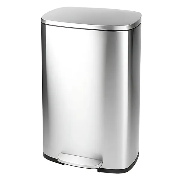 Відро для сміття з плавним закриттям прямокутне Mixxus Bevel-TC0112 SS Color 12л колір наржавійка (MI7087)
