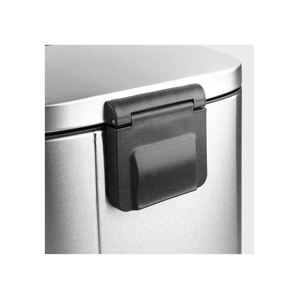 Відро для сміття з плавним закриттям прямокутне Mixxus Bevel-TC0112 SS Color 12л колір наржавійка (MI7087)