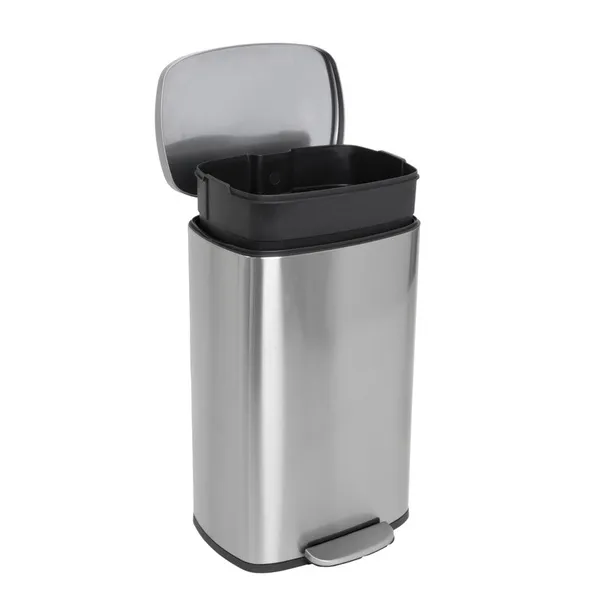 Відро для сміття з плавним закриттям прямокутне Mixxus Bevel-TC0105 SS Color 5л колір наржавійка (MI7086)