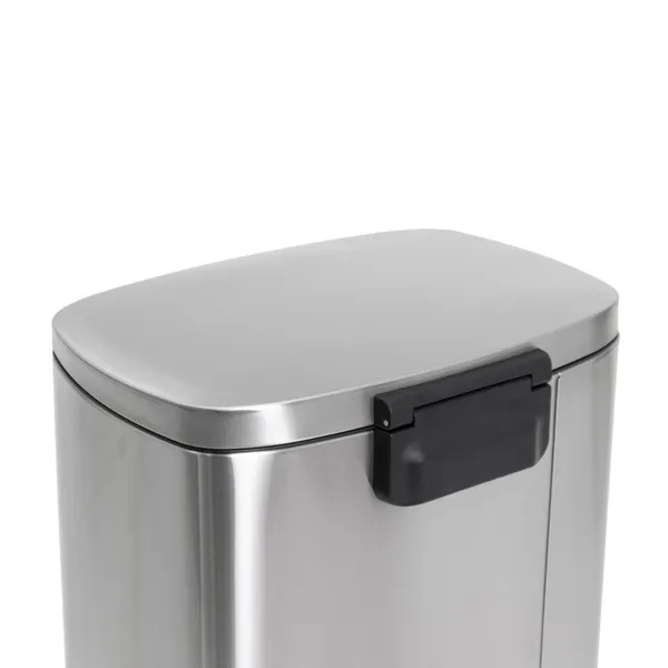 Відро для сміття з плавним закриттям прямокутне Mixxus Bevel-TC0105 SS Color 5л колір наржавійка (MI7086)