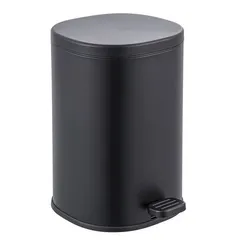 Відро для сміття з плавним закриттям овальне Zerix Prime-TC0105 Black 5л колір чорний (ZX5902)