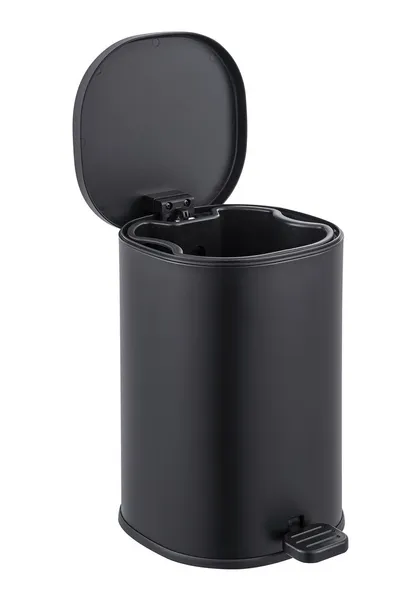 Відро для сміття з плавним закриттям овальне Zerix Prime-TC0105 Black 5л колір чорний (ZX5902)