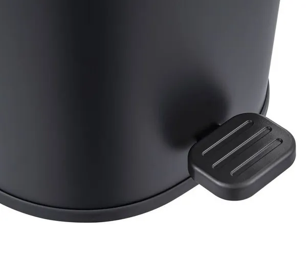 Відро для сміття з плавним закриттям овальне Zerix Prime-TC0105 Black 5л колір чорний (ZX5902)