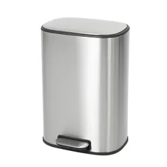 Відро для сміття з плавним закриттям овальне Mixxus Premium Diverse-TC0105 SS Color 5л колір наржавійка (MI7078)