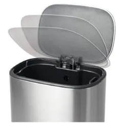 Відро для сміття з плавним закриттям овальне Mixxus Premium Diverse-TC0105 SS Color 5л колір наржавійка (MI7078)