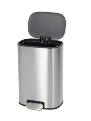 Відро для сміття з плавним закриттям овальне Mixxus Premium Diverse-TC0105 SS Color 5л колір наржавійка (MI7078)