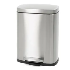 Відро для сміття з плавним закриттям прямокутне Mixxus Bevel-TC0105 SS Color 5л колір наржавійка (MI7086)