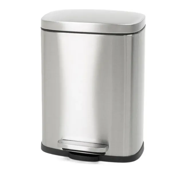 Відро для сміття з плавним закриттям прямокутне Mixxus Bevel-TC0105 SS Color 5л колір наржавійка (MI7086)