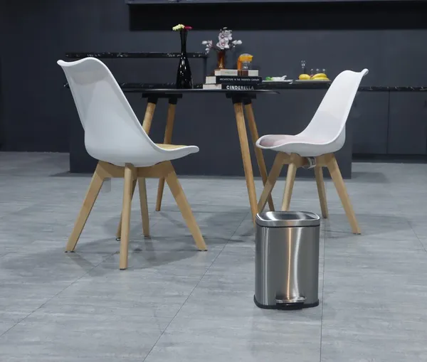 Відро для сміття з плавним закриттям прямокутне Mixxus Bevel-TC0105 SS Color 5л колір наржавійка (MI7086)
