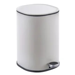 Відро для сміття з плавним закриттям овальне Zerix Prime-TC0105 White 5л колір білий (ZX5901)