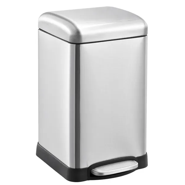 Відро для сміття з плавним закриттям квадратне Mixxus Style-TC0106 SS Color 6л колір наржавійка (MI7092)