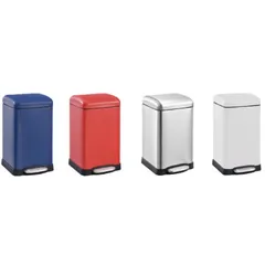Відро для сміття з плавним закриттям квадратне Mixxus Style-TC0106 SS Color 6л колір наржавійка (MI7092)
