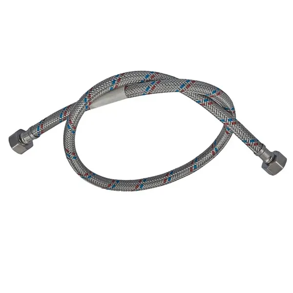 Гнучкий шланг для підключення води гайка 1/2'' - гайка 1/2'' (80 см) Zerix (ZX1553)