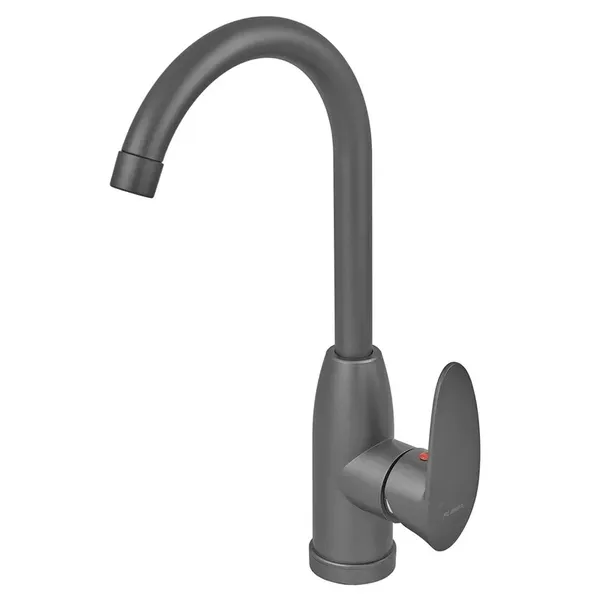 Змішувач для кухні Plamix CEZAR-011-B SET Graphite з підведенням (PM0695)