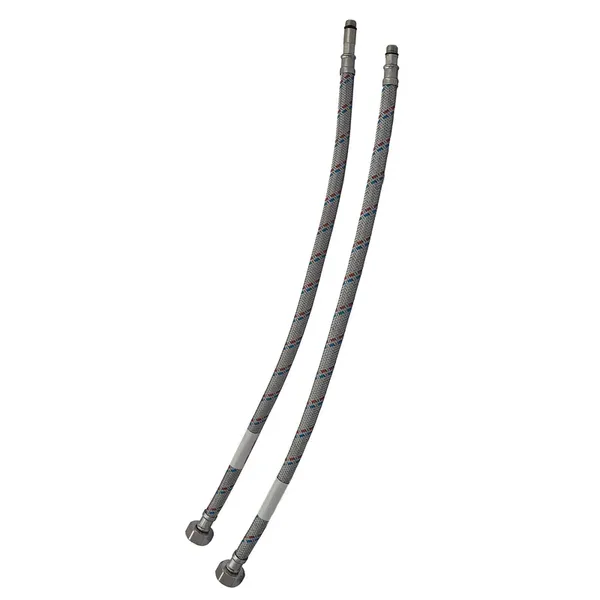 Гнучкі шланги для змішувача гайка 1/2'' - Штуцер M10 (100 см) 2 шт Zerix (ZX1576)