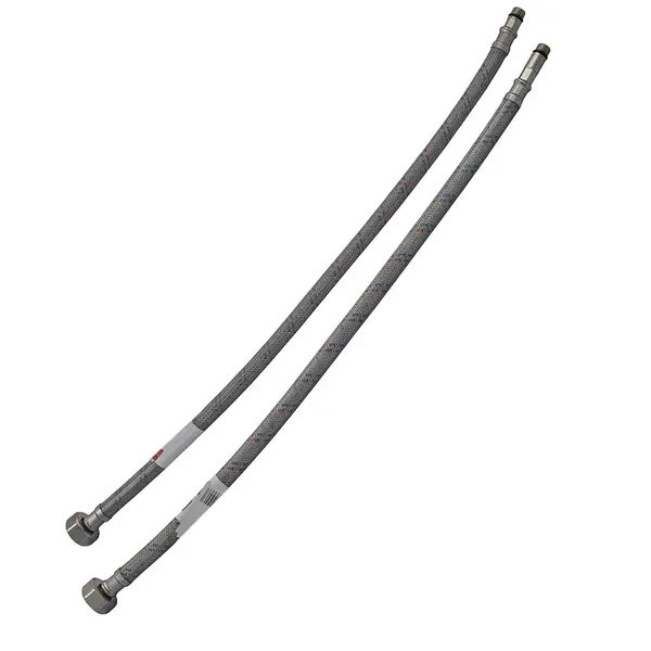Гнучкі шланги для змішувача гайка 1/2'' - Штуцер M10 (40 см) 2 шт (силик. оболонка) Zerix (ZX3028)