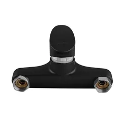 Змішувач для ванни Plamix CEZAR-009 EURO SET Matte black, зі шлангом, лійкою та кронштейном (PM0693)