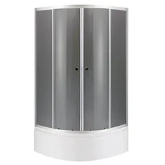 Душова кабіна з високим піддоном Mixxus PLAIN SCT01-90x90x195-GR SATIN сіре тоноване скло 4мм (MI6895)