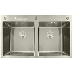 Мийка з нержавіючої сталі MIXXUS MH8350-DK NANO-SILVER (3.0/0.8) колір нержавійка (MI7052)