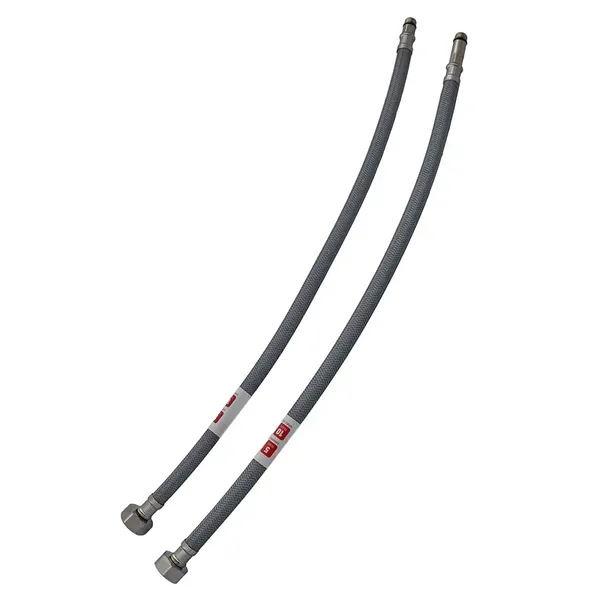 Гнучке підведення Zerix ZHN-02-F1/2"xM10-060 (нейлонове обплетення, гайки нерж) (пара) (ZX5158)