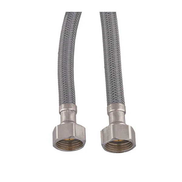 Гнучке підведення Zerix ZHN-02-F1/2"xM10-060 (нейлонове обплетення, гайки нерж) (пара) (ZX5158)