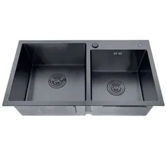 Мийка з нерж. сталі ZERIX ZH7843D-215 NANO-BLACK (3.0/0.8) (MX1594)