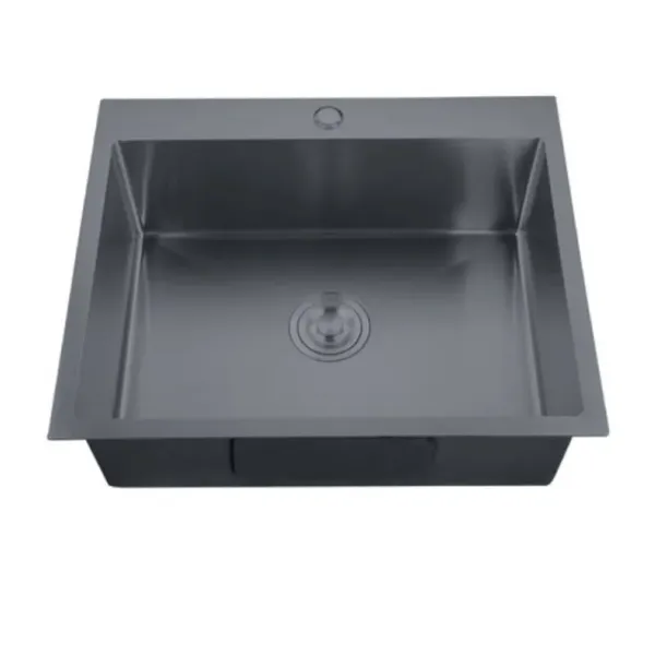 Мийка Zerix ZH5045-215 Nano-Black (3.0/0.8) з нерж. сталі  (MX1580)