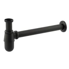 Сифон для раковини Mixxus SIPHON-01 BLACK без випуску (під донний клапан) без ревізії (Колір чорний) 1 1/4'' (AC3571)