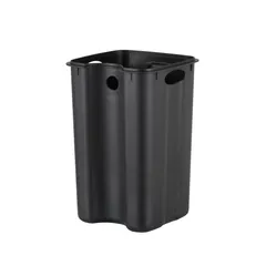 Відро для сміття з плавним закриттям квадратне Zerix Kubix-TC0108 Black 8 л колір чорний (ZX5892)