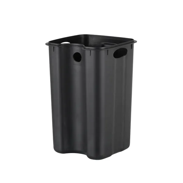 Відро для сміття з плавним закриттям квадратне Zerix Kubix-TC0108 Black 8 л колір чорний (ZX5892)