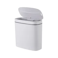 Відро для сміття сенсорне овальне Mixxus Flat-TC0109 White 9 л колір білий (MI7074)
