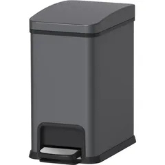 Відро для сміття з плавним закриттям прямокутне Koer TC-010108-07 8 л колір графіт (KR5591)