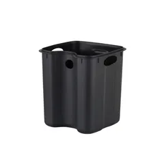 Відро для сміття з плавним закриттям квадратне Zerix Kubix-TC0106 SS Color 6л колір нержавійка (ZX5889)