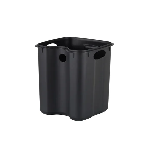 Відро для сміття з плавним закриттям квадратне Zerix Kubix-TC0106 SS Color 6л колір нержавійка (ZX5889)
