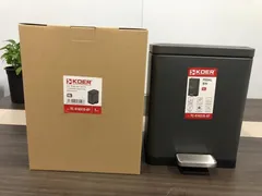 Відро для сміття з плавним закриттям прямокутне Koer TC-010315-07 15 л колір графіт (KR5604)
