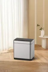 Відро для сміття сенсорне прямокутне Koer TC-020312-02 12 л колір нержавійка (KR5586)